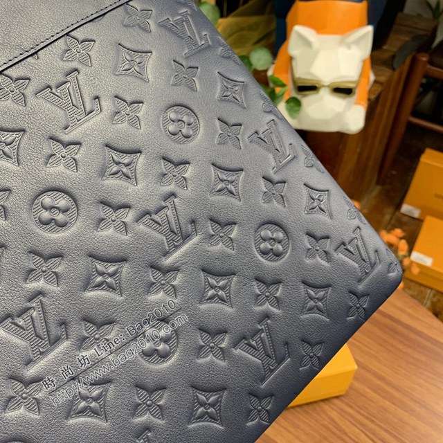 LV專櫃2023新款升級版男士手包 M62903藍色 路易威登Pochette Voyage中號手袋手拿包 dn1014
